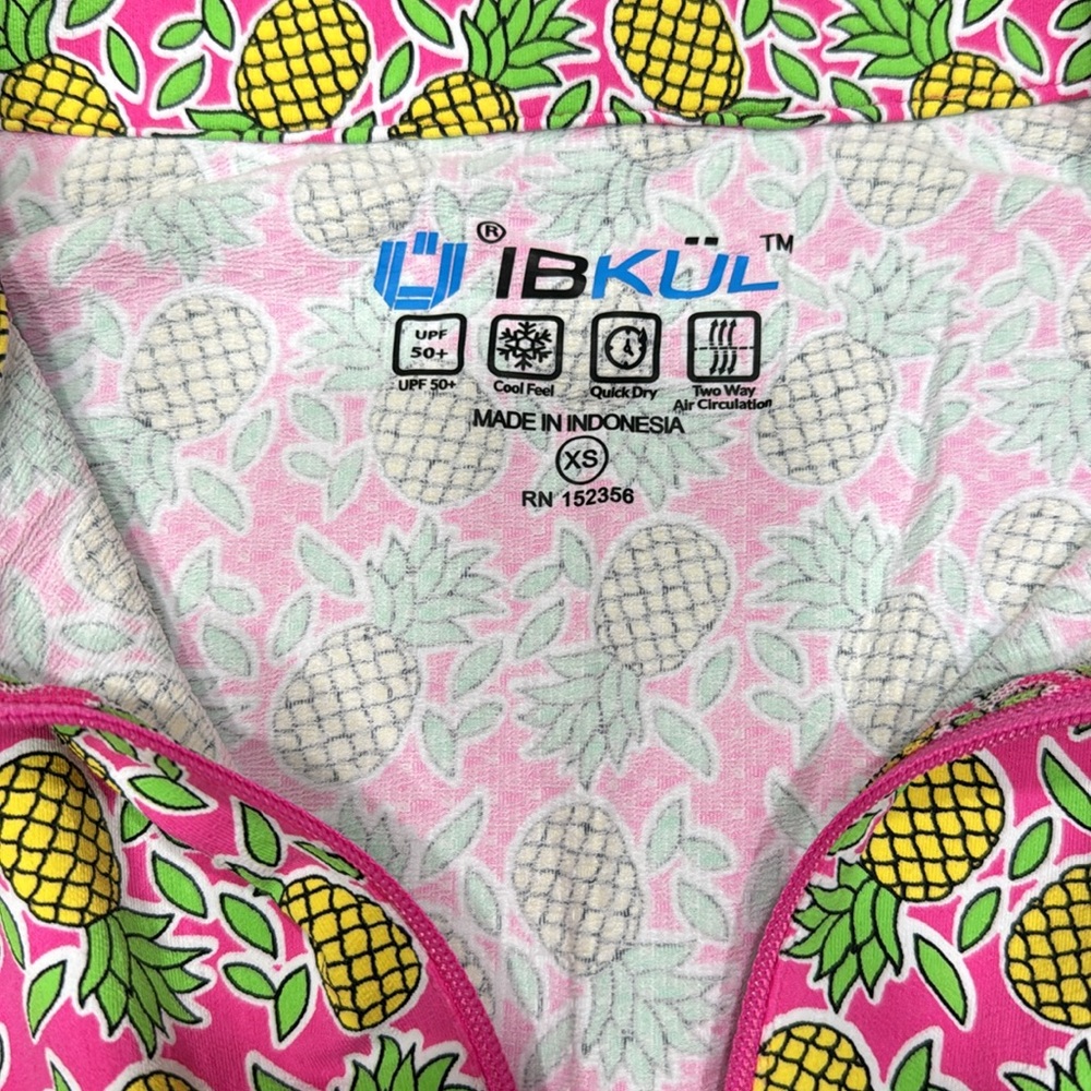 IBKUL Pineapple sun shirt! NWT, size XS. Icefil technology - Picture 2 of 4